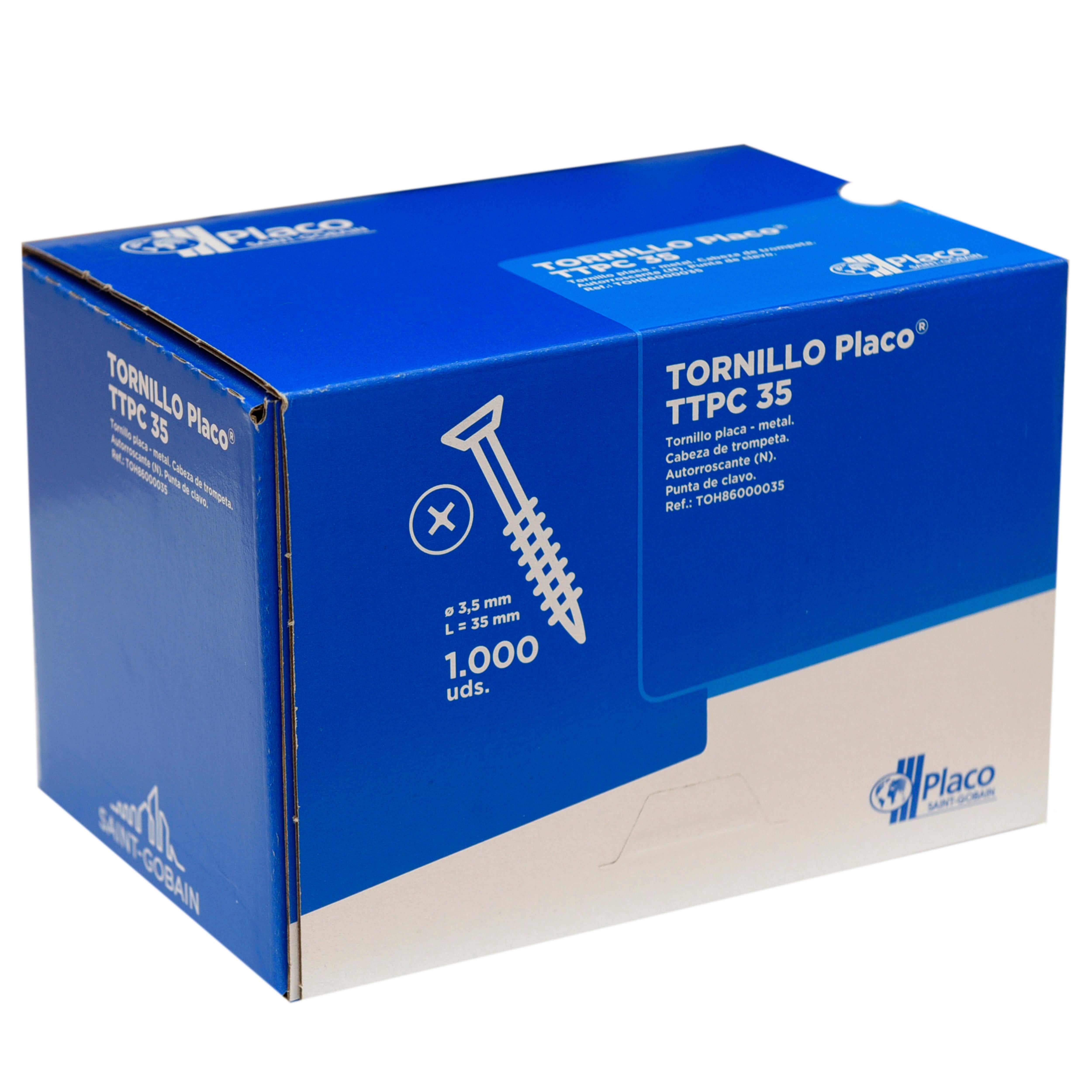 TORNILLOS AUTORROSCANTE PLACA/CHAPA PLACO TTPC 3,5X35 MM 1000 UDS - 3
