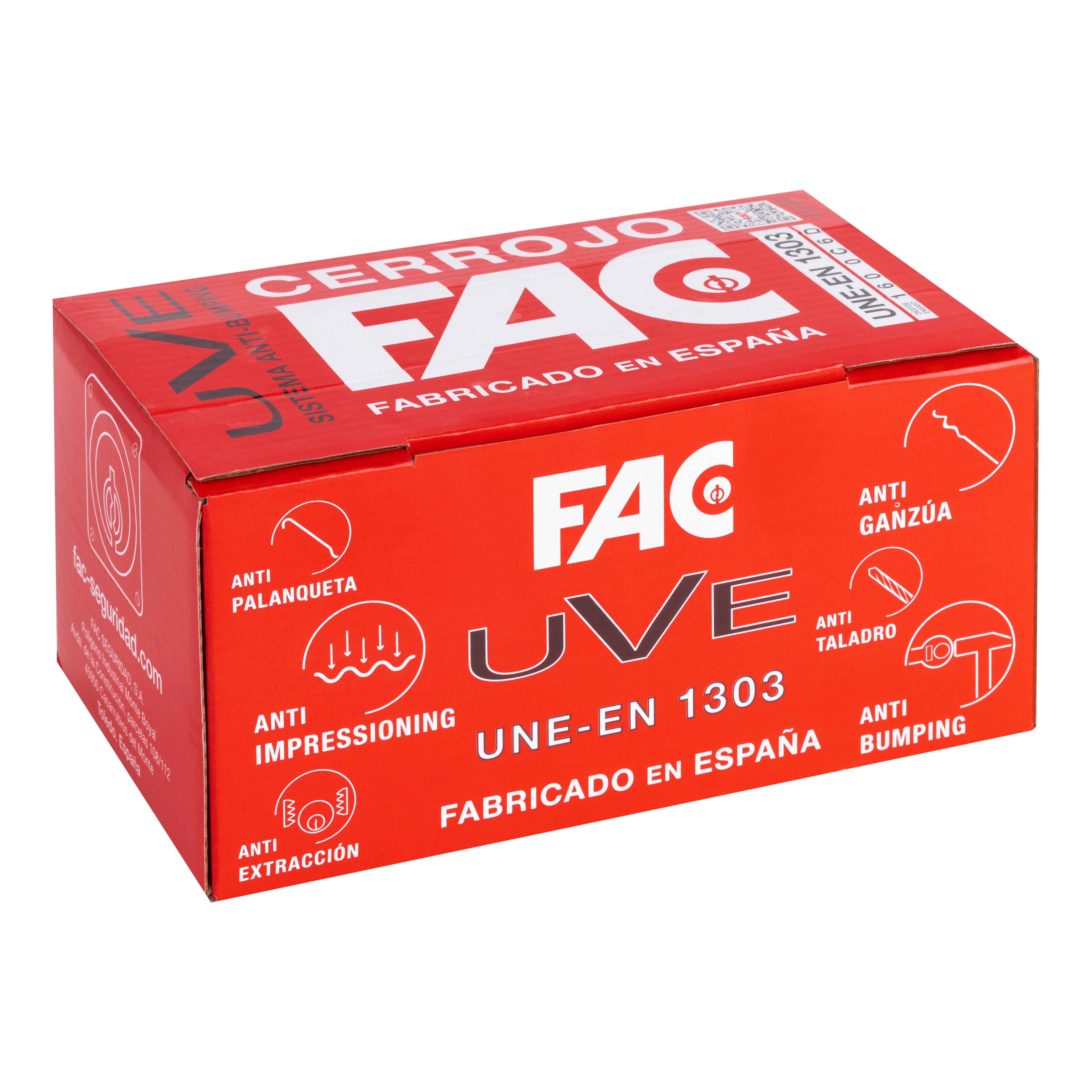 CERROJO PUERTA DE SEGURIDAD ANTIBUMPING EXTERIOR DORADO 5 LLAVES FAC - 4