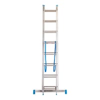 ESCALERA METÁLICA TRANSFORMABLE DE ALUMINIO 8+8 PELDAÑOS - 3
