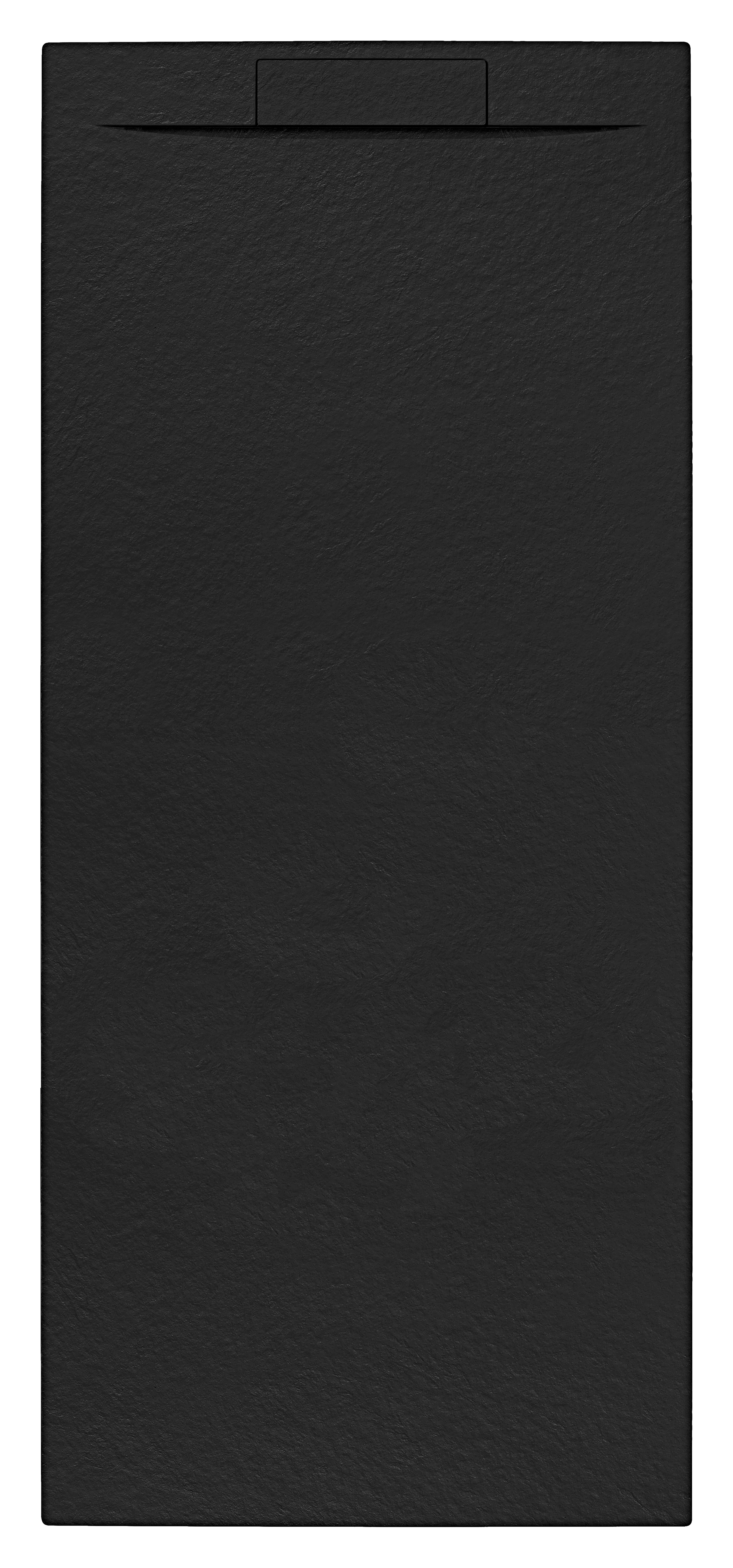 PLATO DE DUCHA RESINA VALVULA OCULTA NEGRO 70X160CM - 3