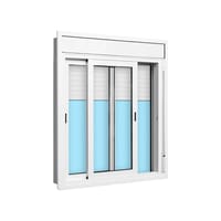 VENTANA ALUMINIO CORREDERA CON PERSIANA BLANCA 100X115CM - 3