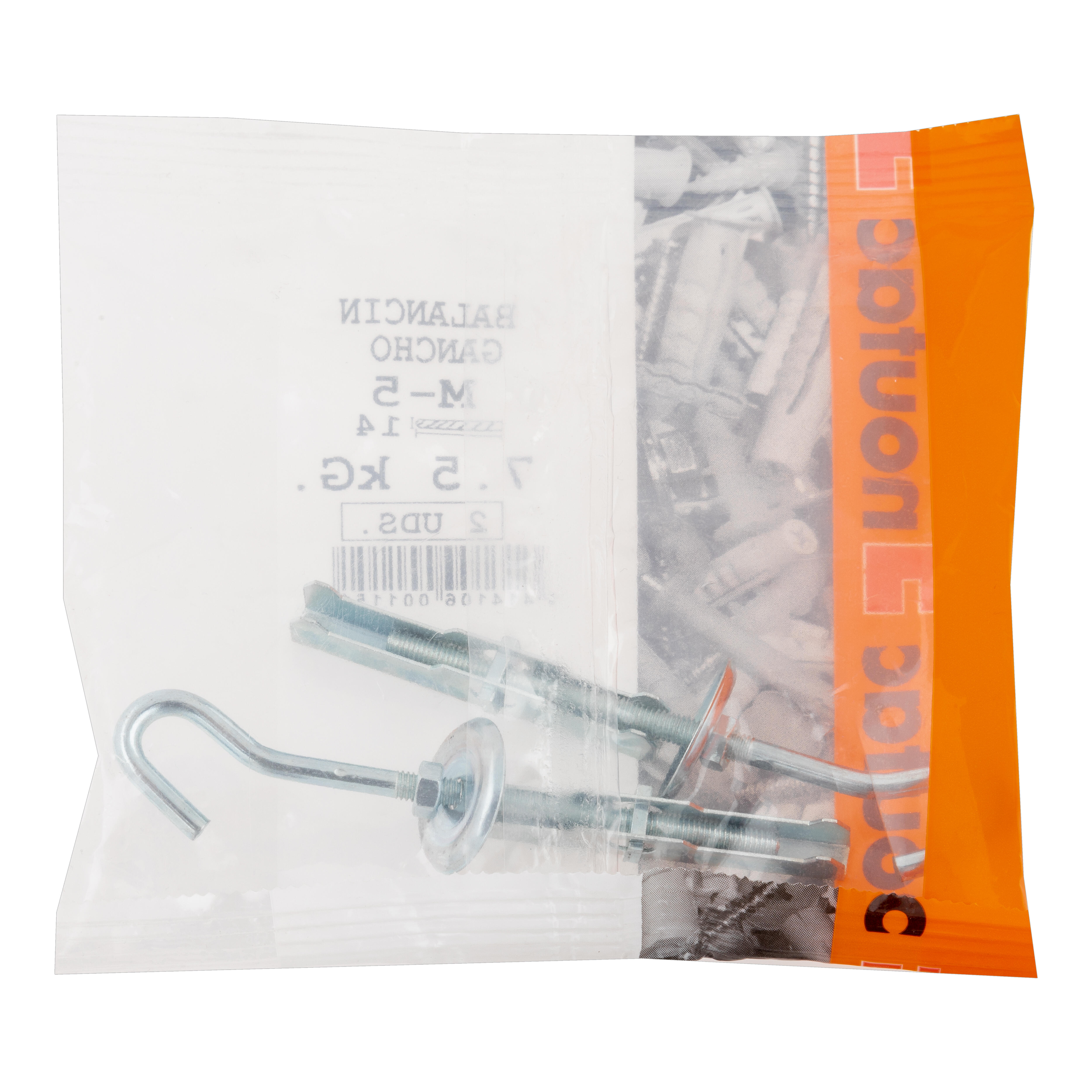 TACO METÁLICO PARA MATERIAL HUECO CON GANCHO  DIÁMETRO 12MM LONGITUD 100MM NOUTAC 2UDS - 3