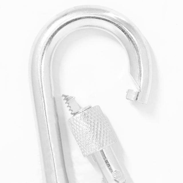 MOSQUETON ACERO GALVANIZADO CON VIROLA 10MM. 2 UDS