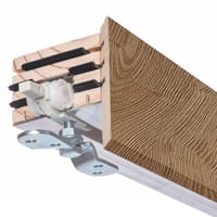 KIT RAIL + EMBELLECEDOR PUERTA CORREDERA ACABADO VINILO CASTAÑO - 3