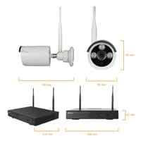 KIT GRABADOR CCTV WIFI 4 CANALES + 4 CAMARAS EXTERIOR + 1TB - 2