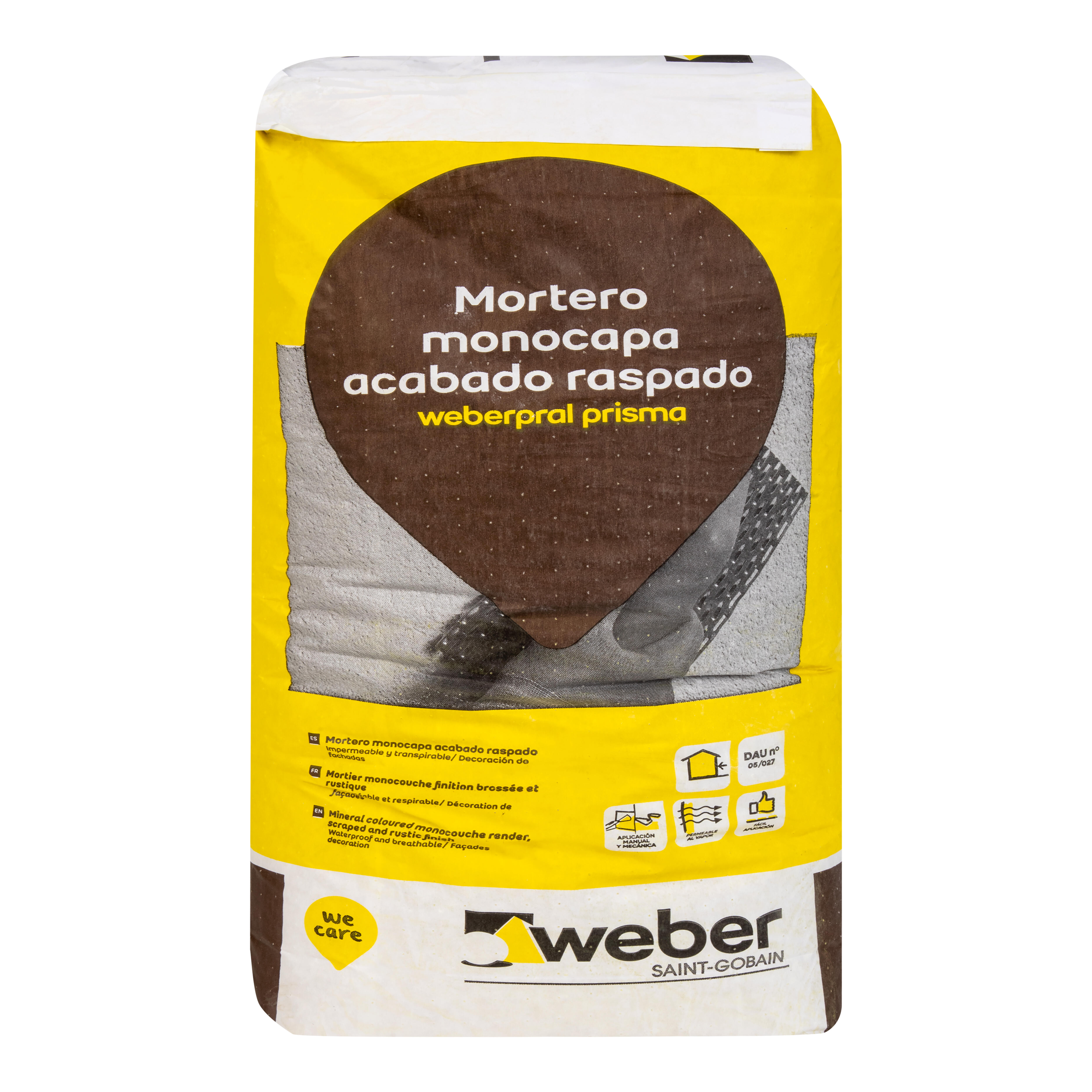 MORTERO MONOCAPA WEBERPRAL PRISMA 25 KG HIDRO - 2
