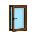 VENTANA PVC OSCILOBATIENTE NOGAL 70X100CM - 2