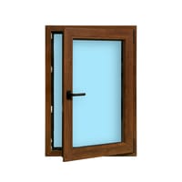 VENTANA PVC OSCILOBATIENTE NOGAL 70X100CM - 2