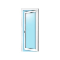 PUERTA ALUMINIO ABATIBLE CRISTAL MATE BLANCA 78X198CM DERECHA - 3