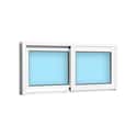 VENTANA ALUMINIO CORREDERA BLANCA 100X45CM - 2