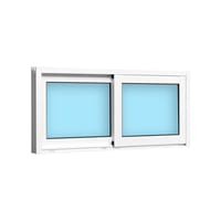 VENTANA ALUMINIO CORREDERA BLANCA 100X45CM - 2