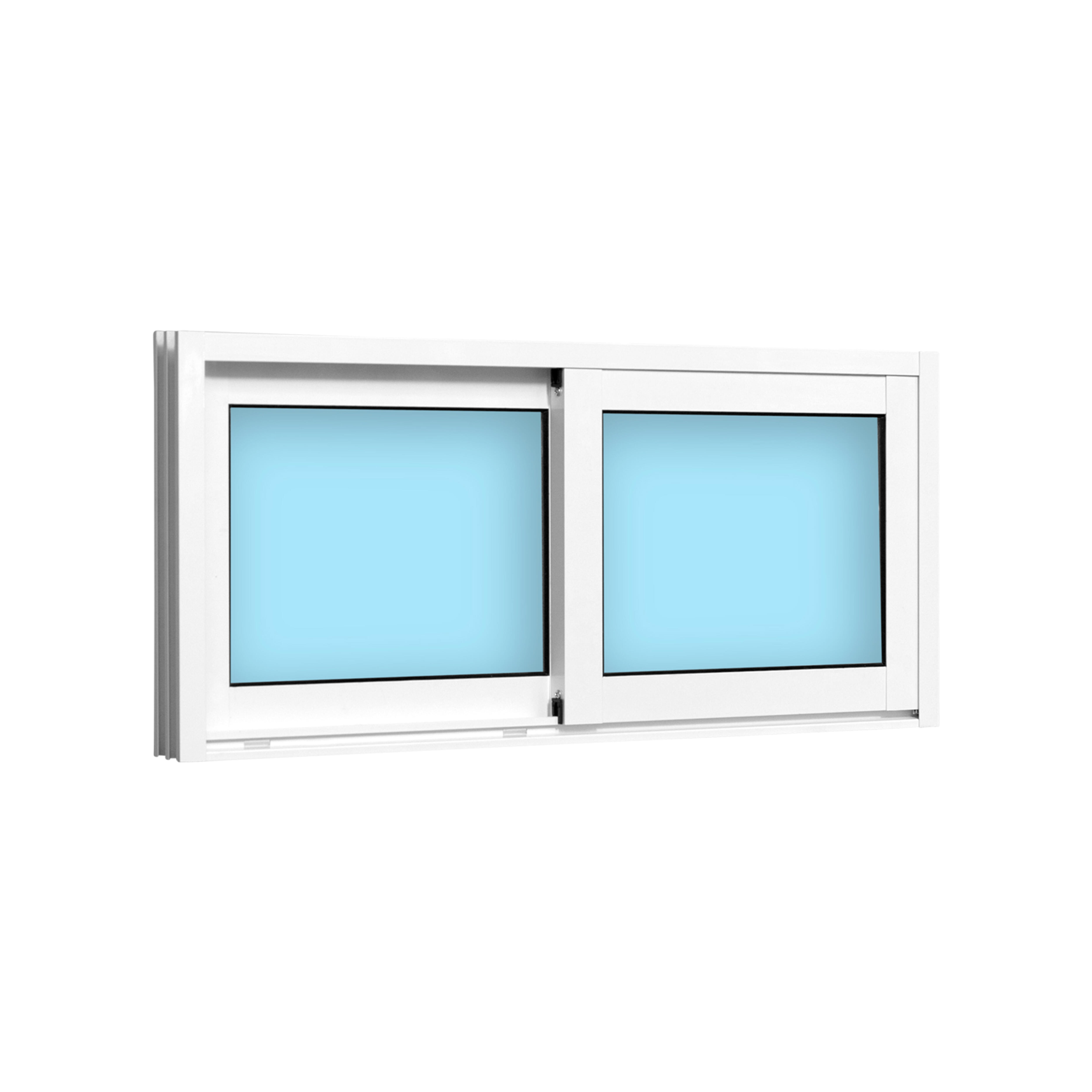 VENTANA ALUMINIO CORREDERA BLANCA 100X45CM - 2