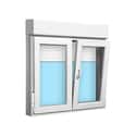 VENTANA PVC OSCILOBATIENTE CON PERSIANA BLANCA 120X118CM - 4