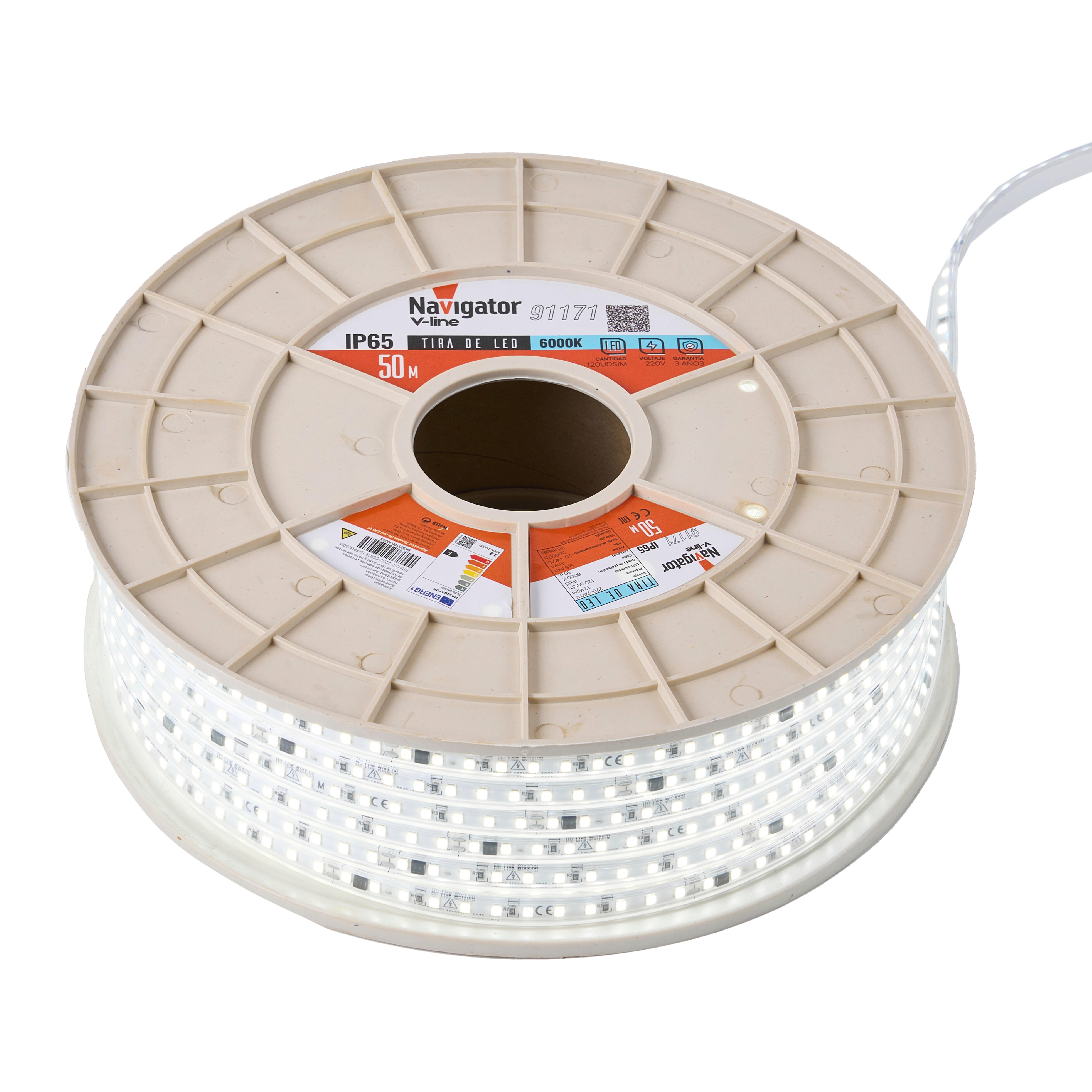 TIRA LED 230V AL CORTE 12W/M LUZ FRÍA IP65  - 2