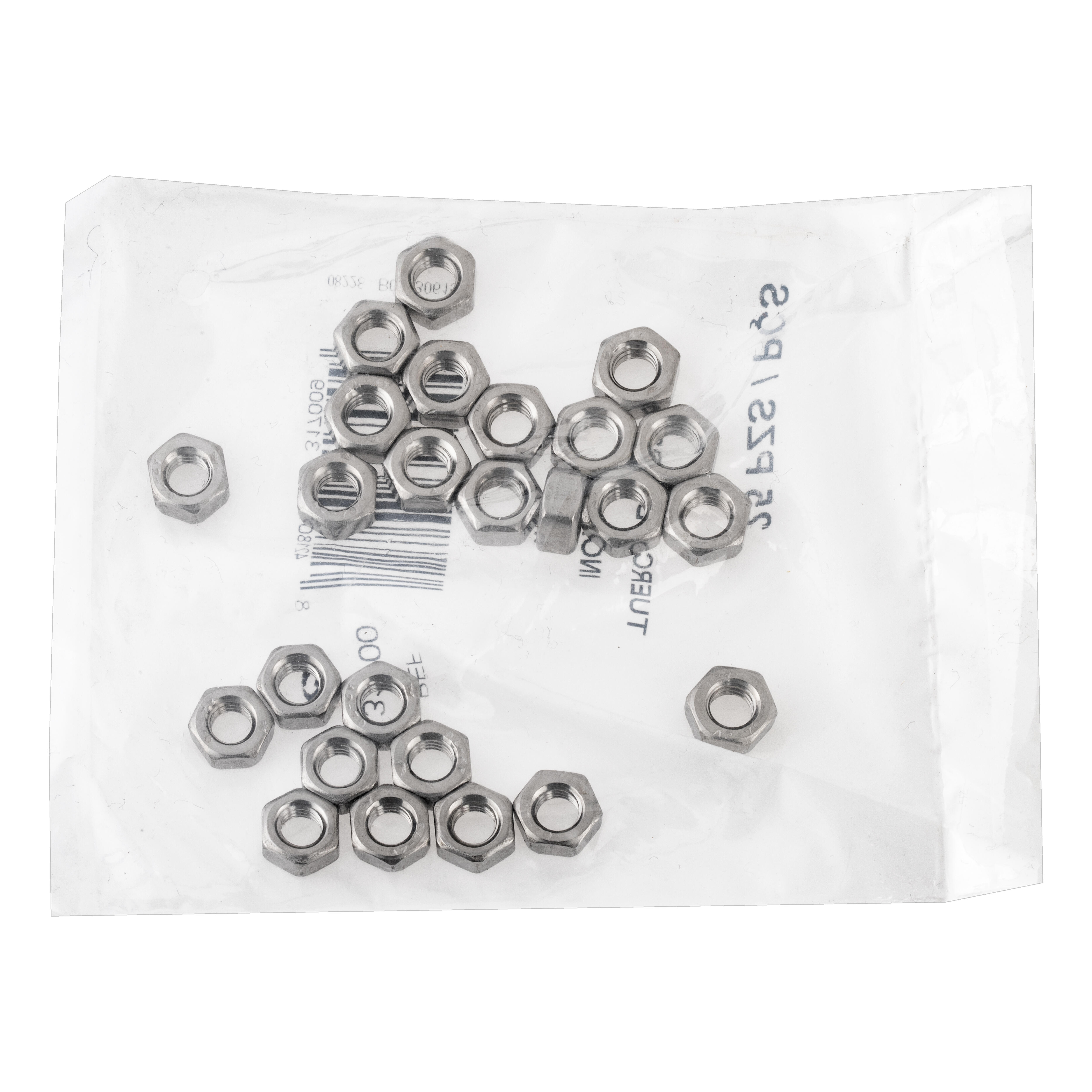 TUERCA HEXAGONAL DIN 934 ACERO INOXIDABLE A2 M6. 25 UDS. - 2