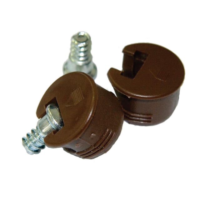 SOPORTE INVISIBLE A PRESION PLASTICO  20 MM MARRON. 10 UDS