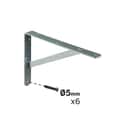 ESCUADRA METALICA PARA BALDA REFORZADA DOLMEN PLATA 200 X 300 MM - 2