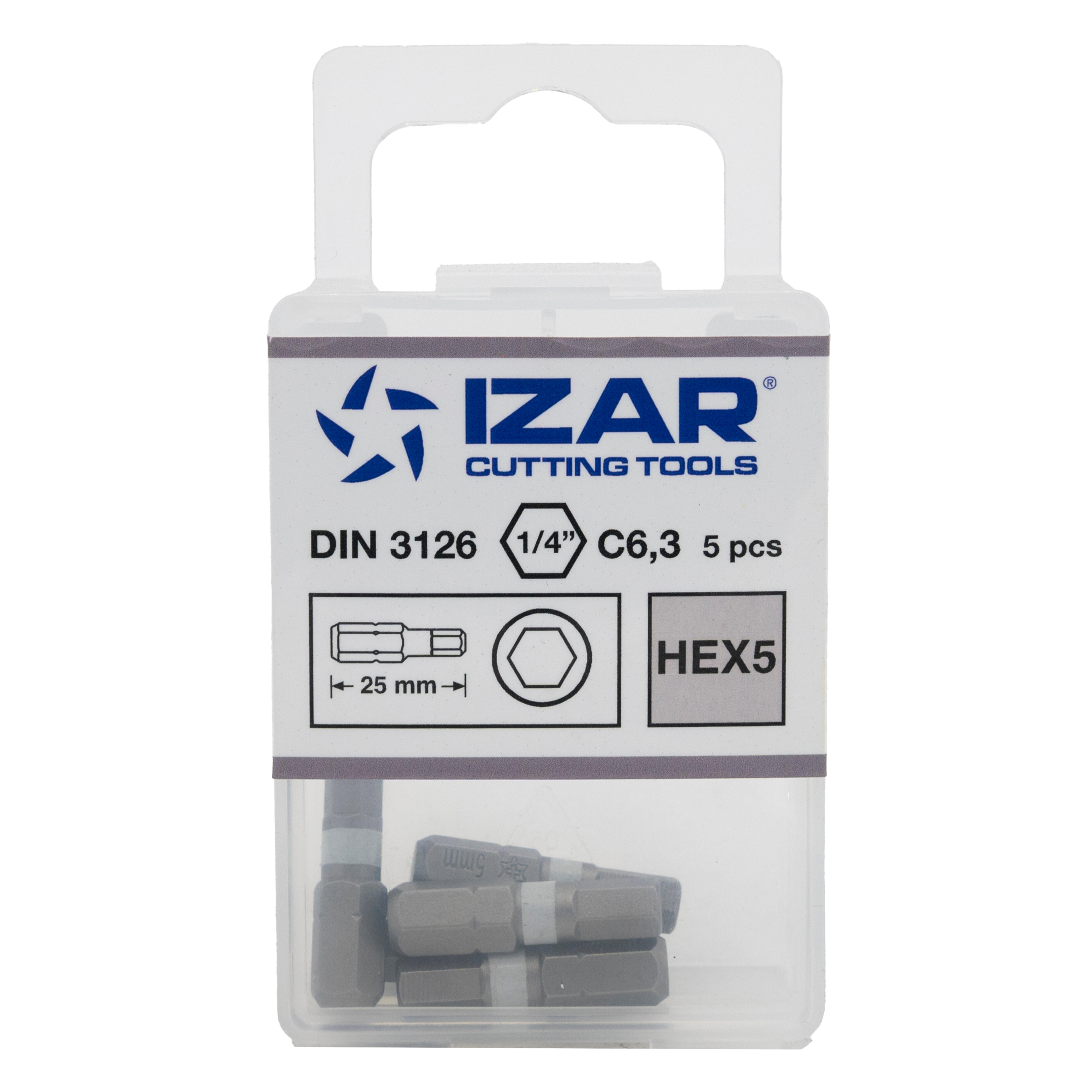 PUNTAS PARA ATORNILLADOR ALLEN PXH5 CORTA L25 IZAR 5 UDS - 3