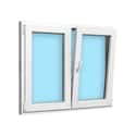 VENTANA PVC OSCILOBATIENTE BLANCA 120X100CM - 4