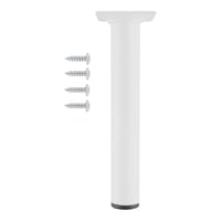 PATA MUEBLE ACERO REDONDA 200MM 30MM BLANCA. - 2