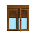VENTANA PVC OSCILOBATIENTE  CON PERSIANA ROBLE 120X138CM - 2