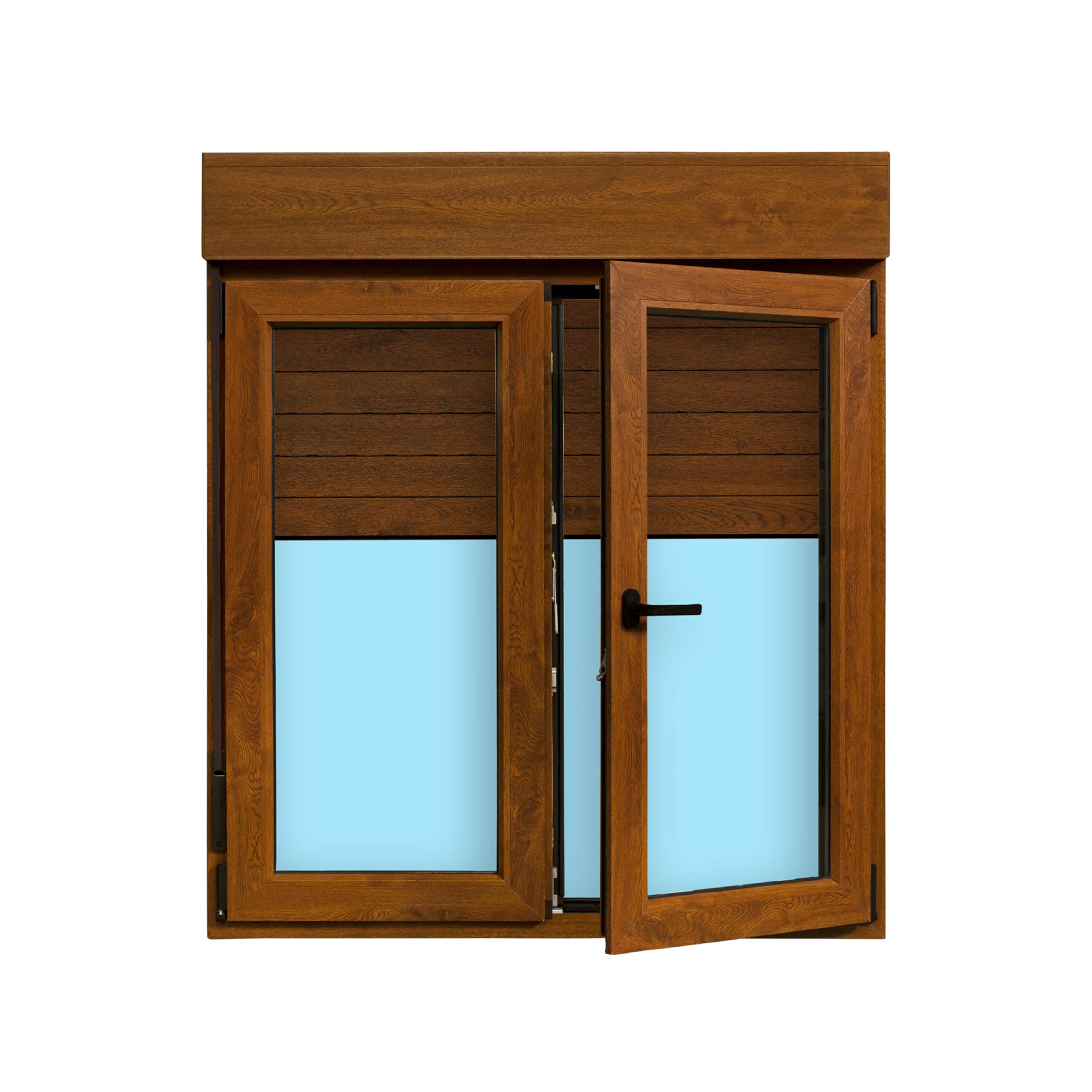 VENTANA PVC OSCILOBATIENTE  CON PERSIANA ROBLE 120X138CM - 2