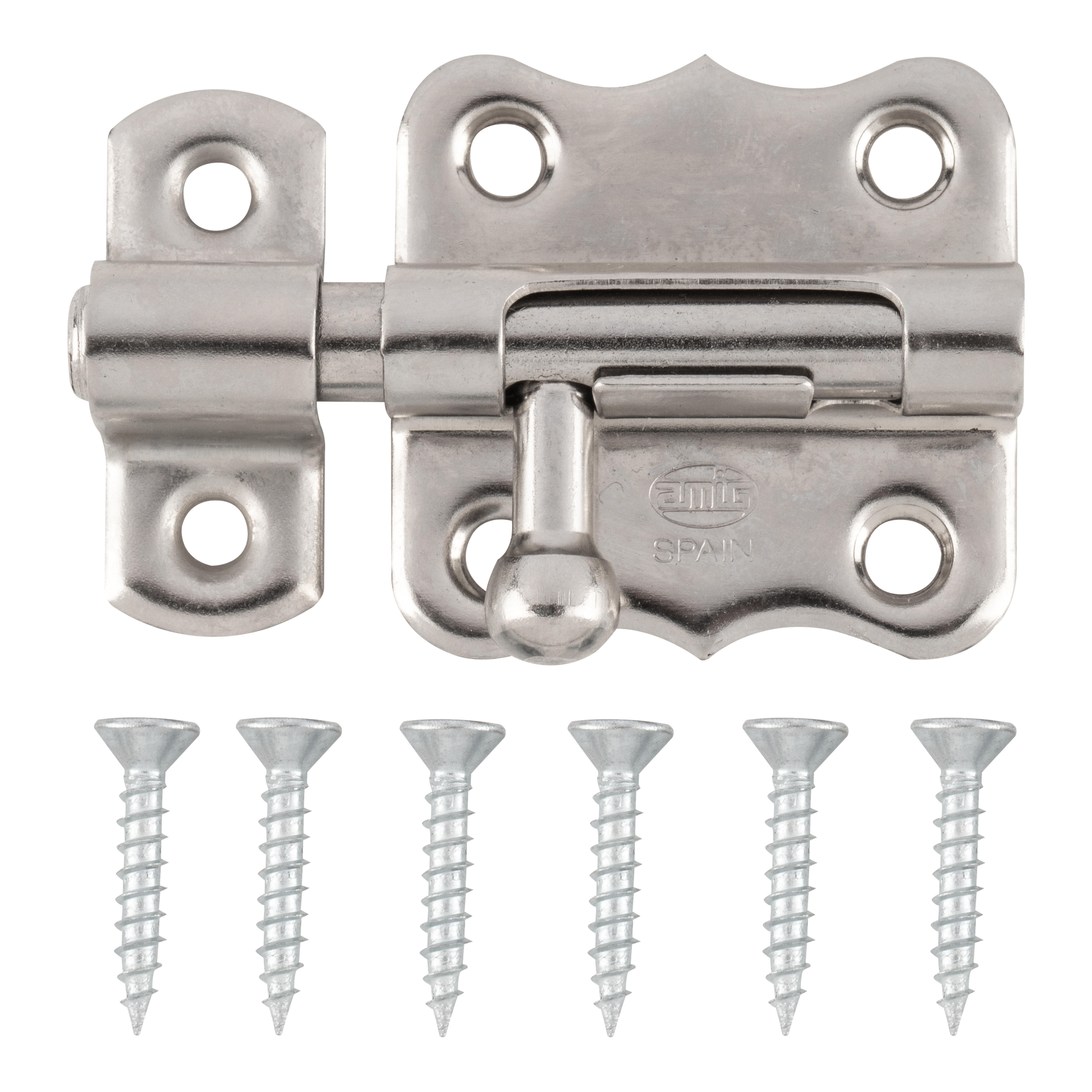 PESTILLO 40  MM. NIQUELADO MOD 384 AMIG - 3