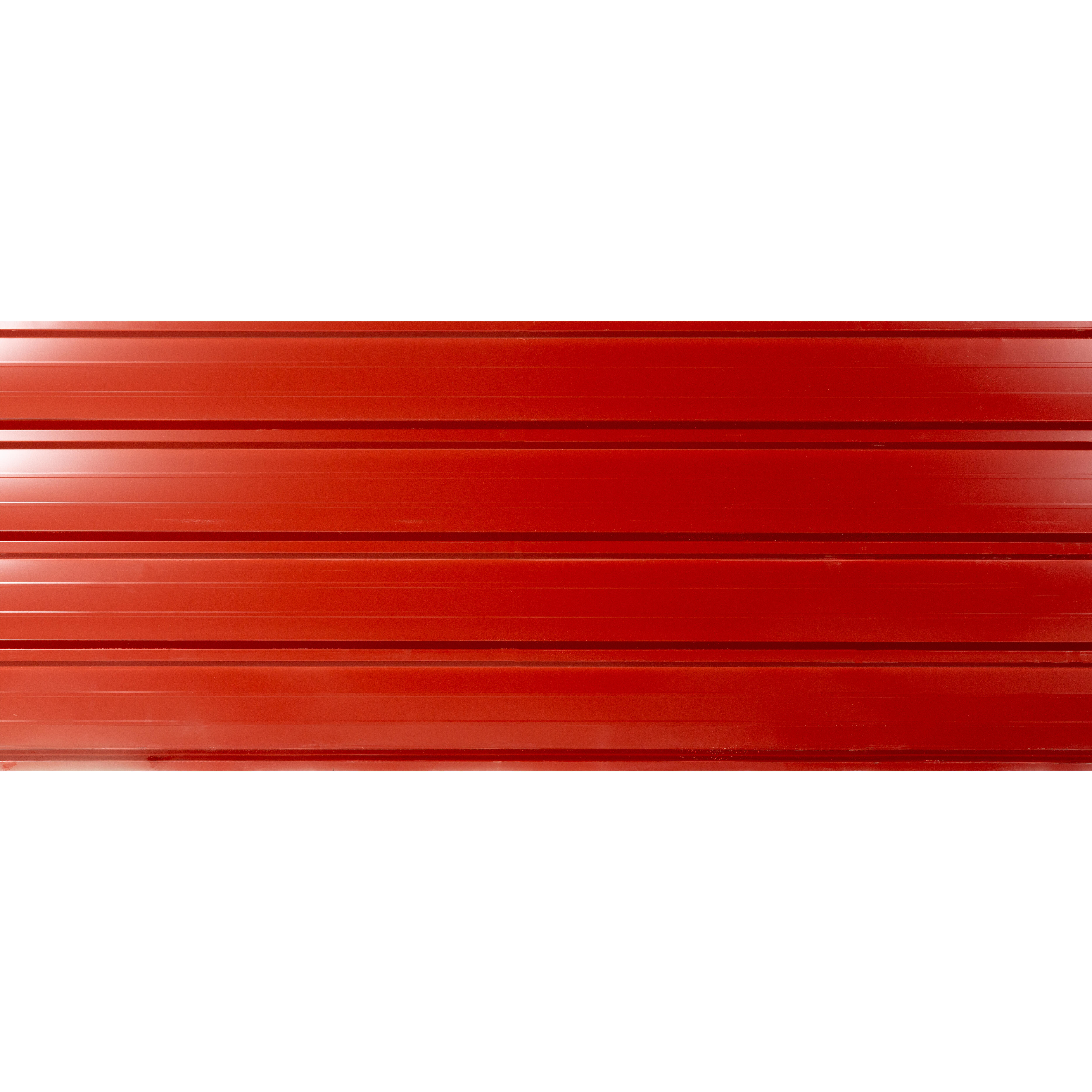 PLACA ACERO LACADO TRAPEZOIDAL ROJO 2X1 M - 3