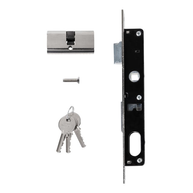 CERRADURA DE EMBUTIR PARA PUERTA DE METAL INTERIOR EN 11,5MM ACERO INOXIDABLE CON 3 LLAVES TESA