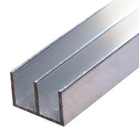 PERFIL DOBLE U ALUMINIO BRUTO 10X16X1MM 2,6M - 3