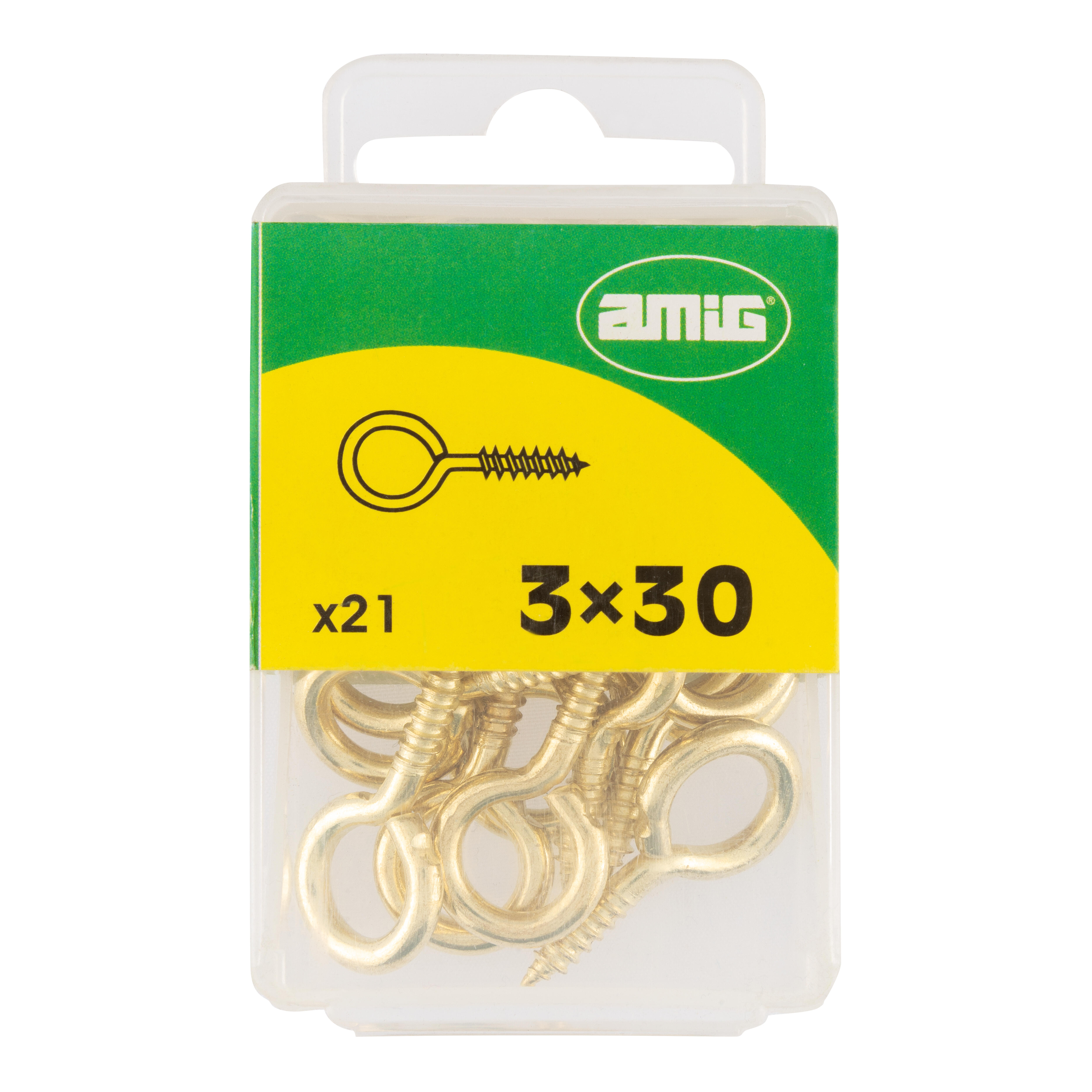 HEMBRILLA CERRADA ACERO LATONADO 3 X 30  MM. 21 UDS - 4