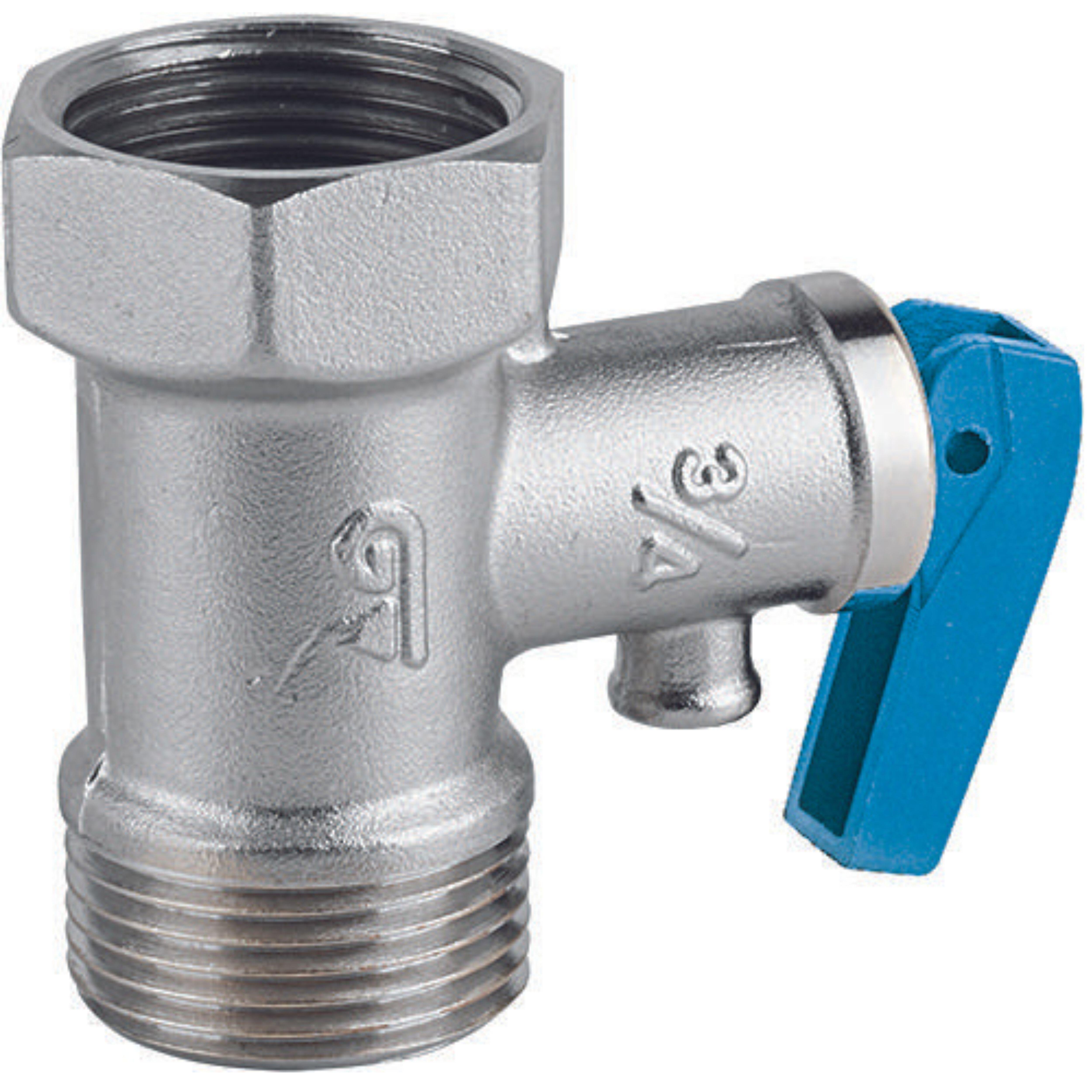 VÁLVULA DE SEGURIDAD CON PURGADOR MACHO - HEMBRA  Ø 3/4