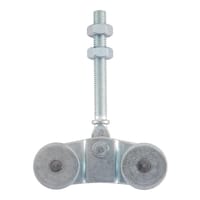 ROLDANA DOBLE PARA PUERTA CORREDERA CARRIL U DE 40 MM - 2