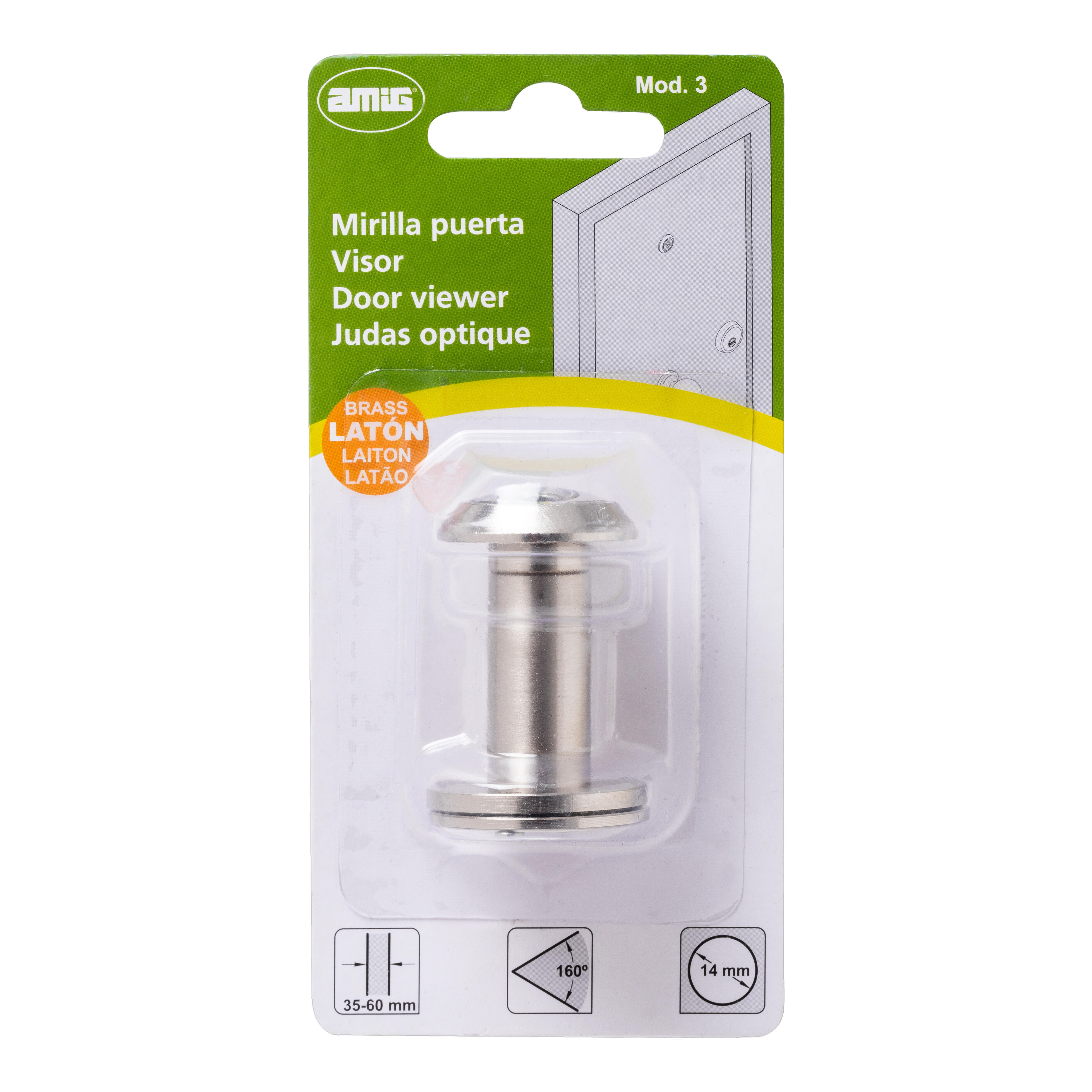 MIRILLA ANALÓGICA PARA PUERTA DE 3,5-6,0CM COLOR CROMADO - 5