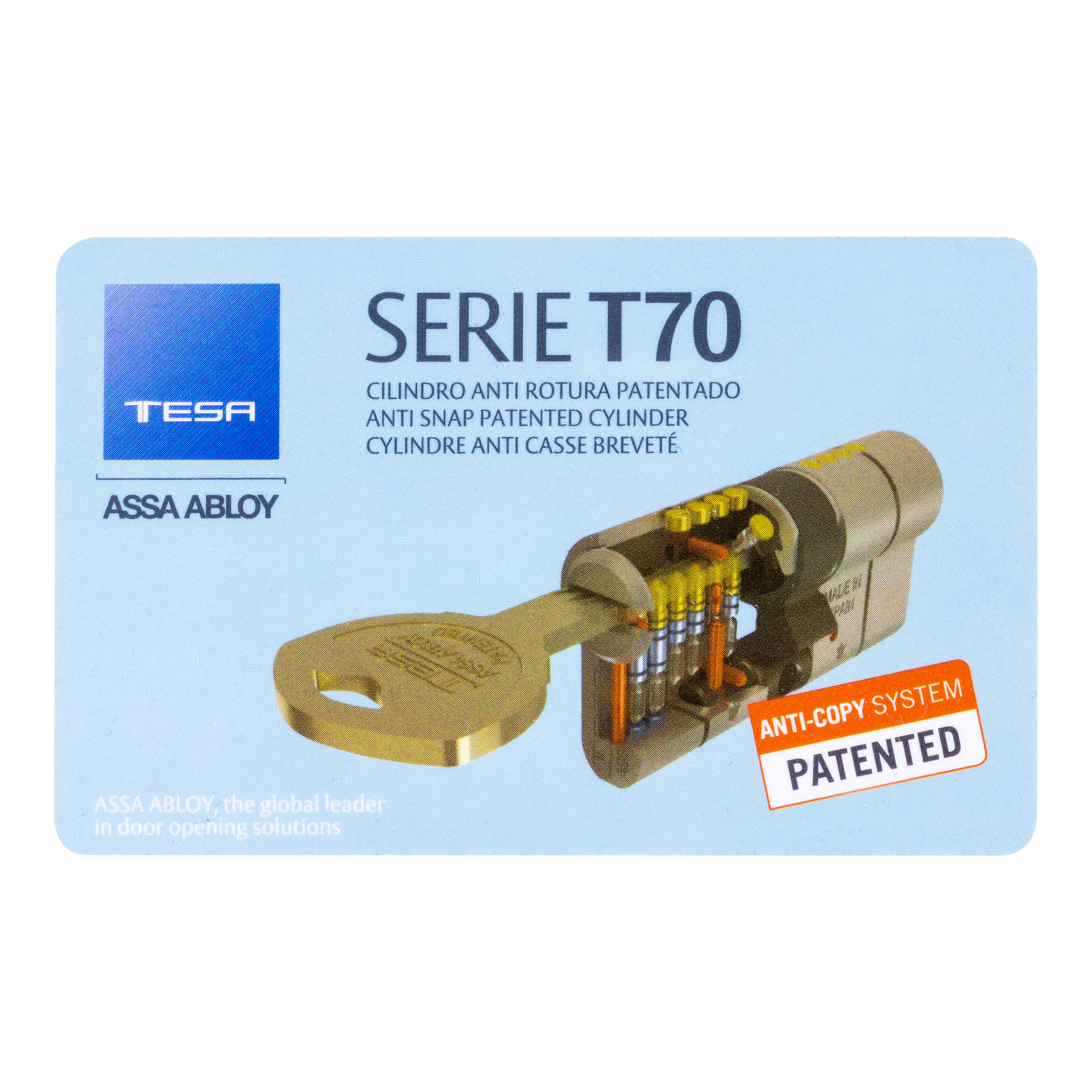 CILINDRO CHAVE PONTOS DE NÍQUEL 40x40mm T70 - 5