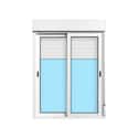 VENTANA ALUMINIO CORREDERA CON PERSIANA BLANCA 100X135CM - 1