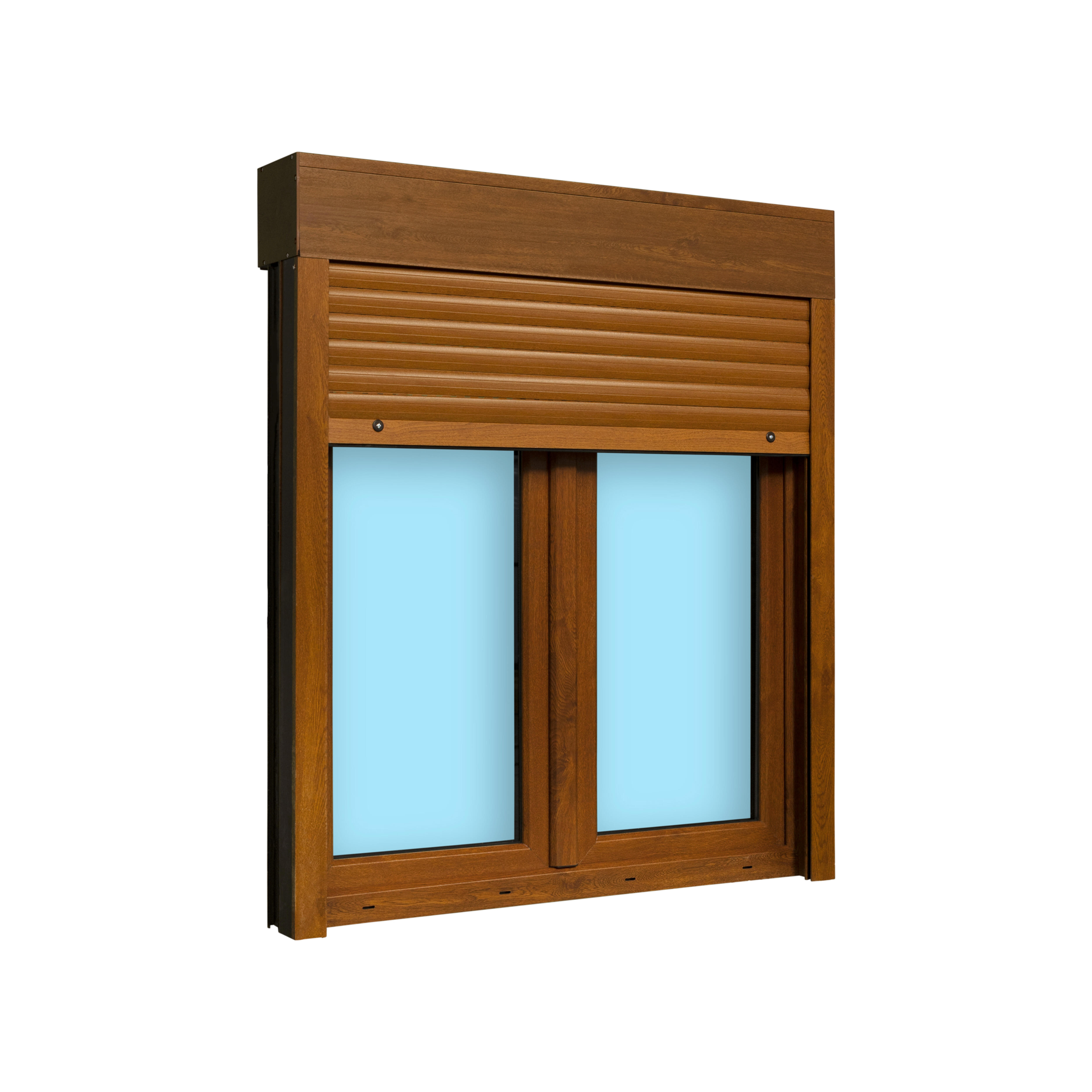VENTANA PVC OSCILOBATIENTE  CON PERSIANA ROBLE 120X138CM - 3