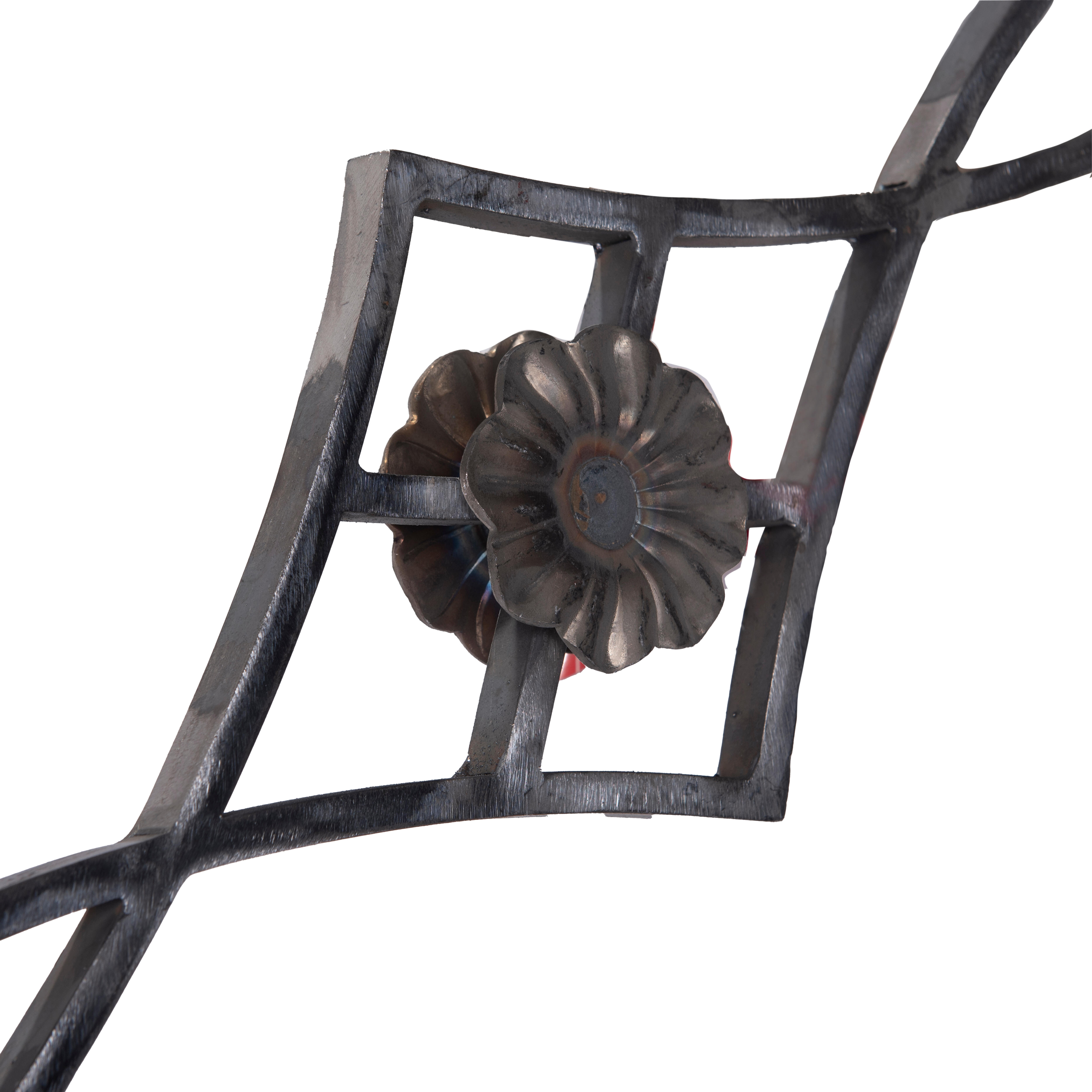 BARRA DE HIERRO DECORATIVA CON ROSETA 1000x165x8MM - 7