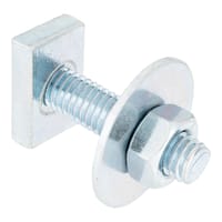 TOPES MÉTRICOS HEXAGONAL CON TORNILLO PARA GUÍA PERFORADA CINCADOS 8X30MM. 100UDS - 2