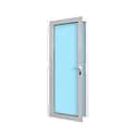 PUERTA ALUMINIO ABATIBLE BLANCA CRISTAL MATE 78X198CM IZQUIERDA - 3