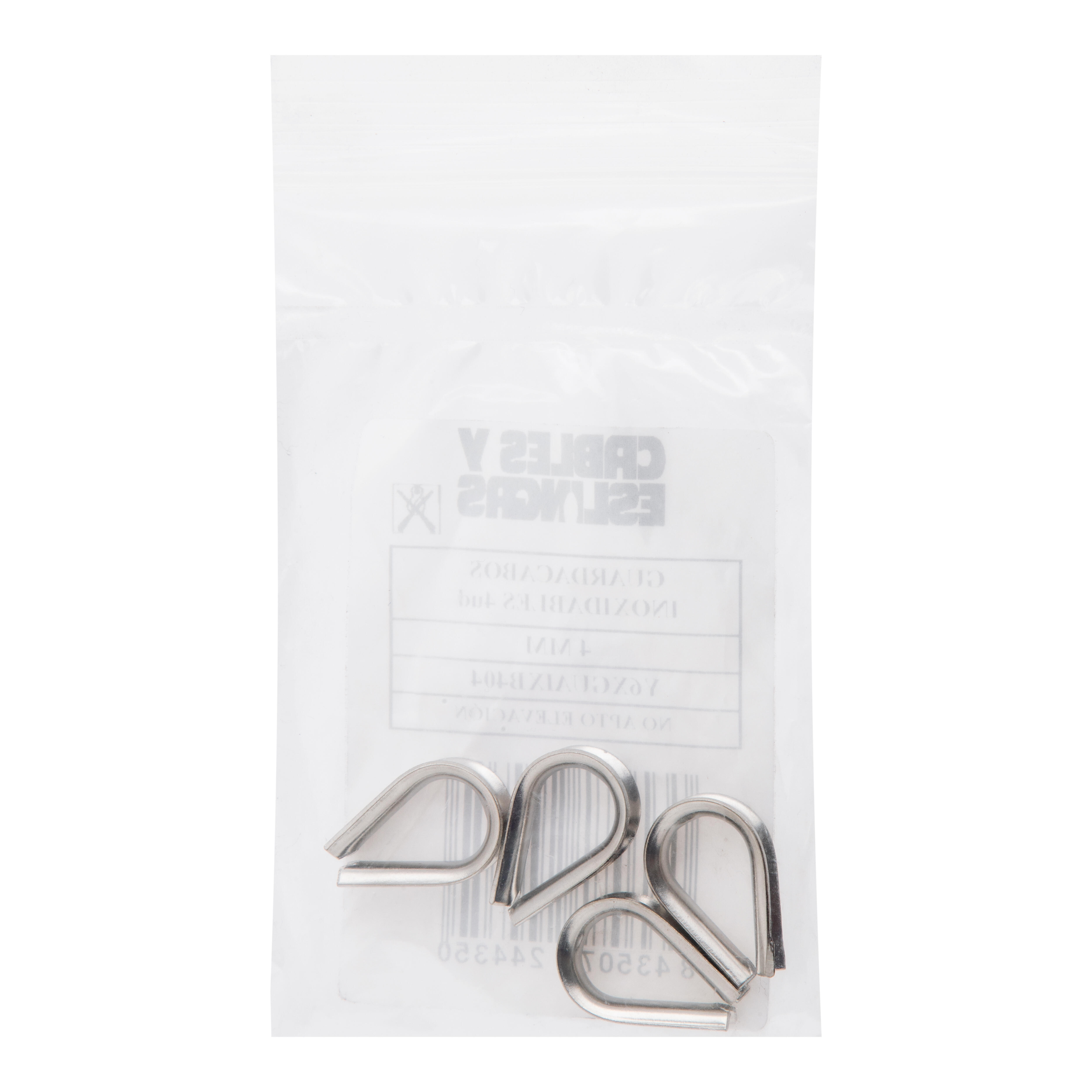 GUARDACABOS ACERO INOXIDABLE. 4 UDS - 2