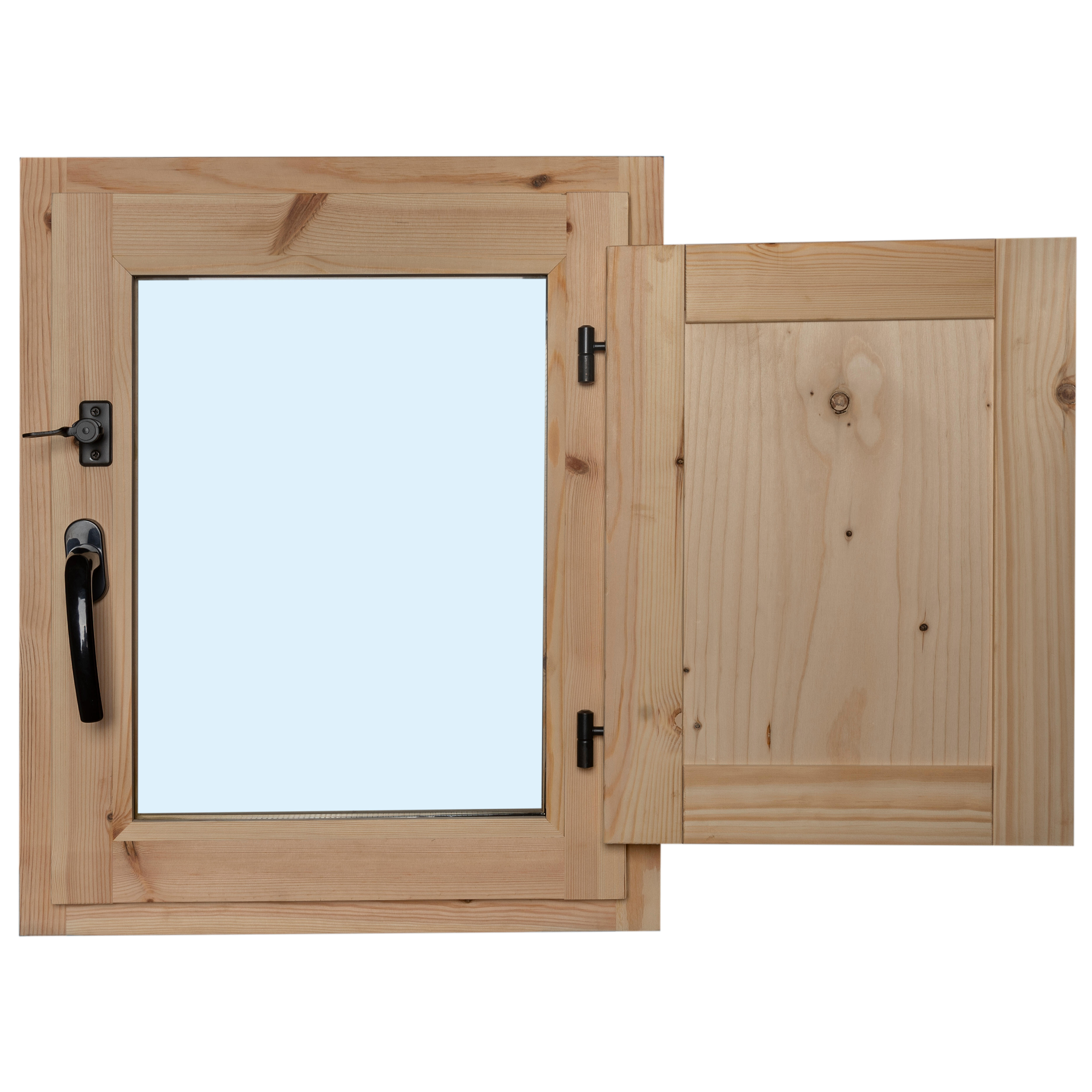 VENTANA DE MADERA CON POSTIGO 60X50CM - 2