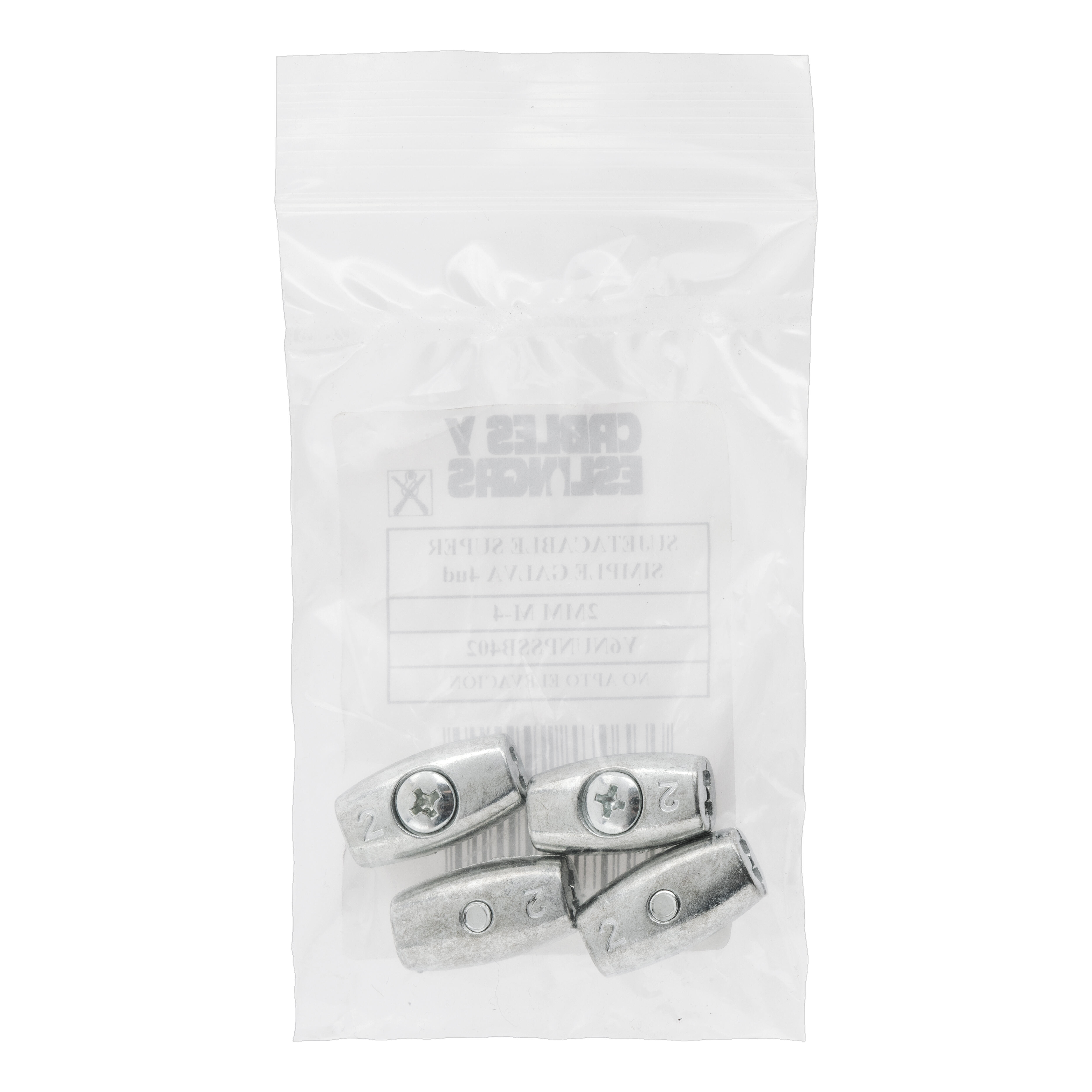 SUJETACABLE SUPER SIMPLE GALVANIZADO 2 MM. 4 UDS - 3