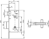 CERRADURA EMBUTIR PARA PUERTA DE MADERA 50  MM. 800 LATONADO YALE - 2