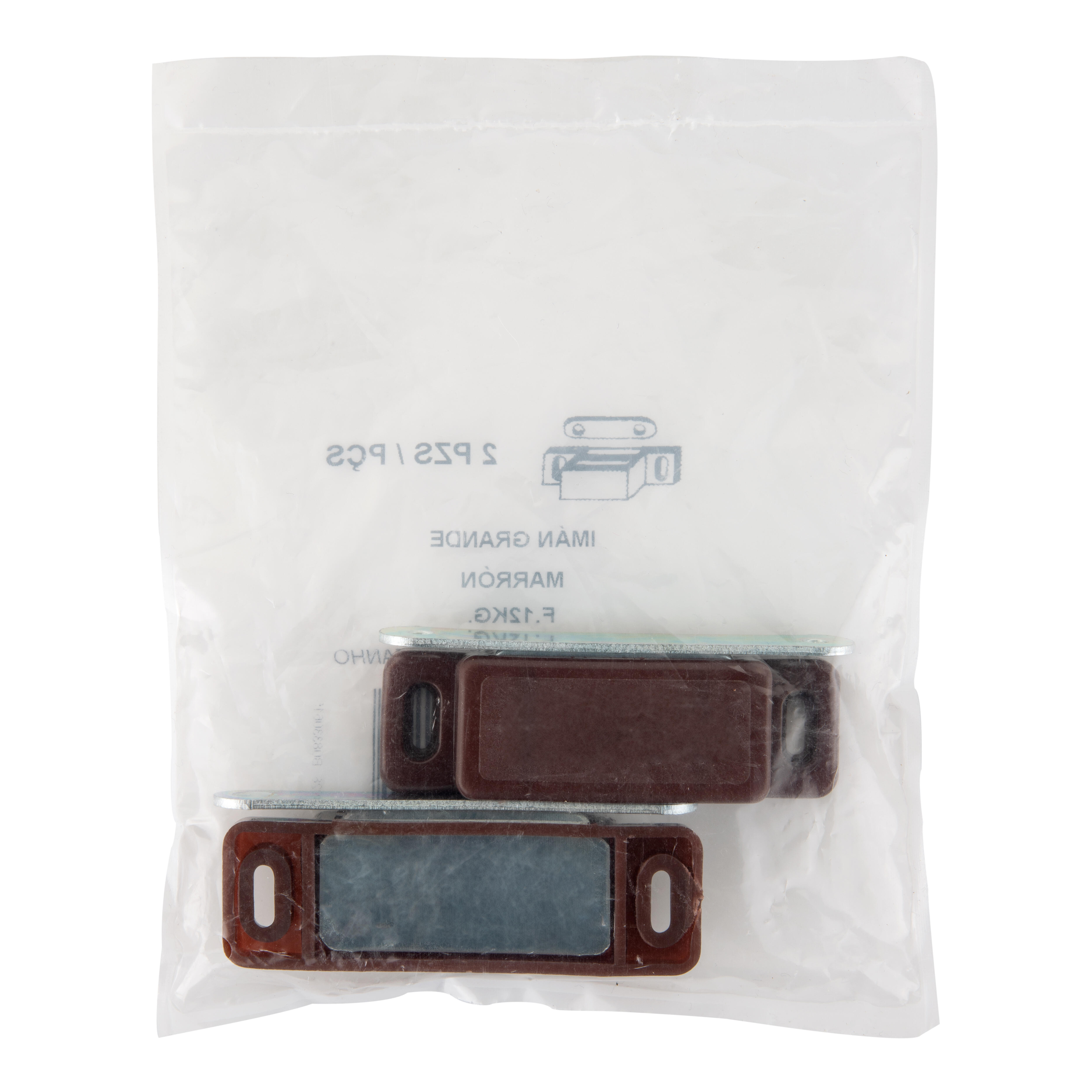 CIERRE MAGNETICO SENCILLO 12 KG. MARRON . 2 UDS - 4