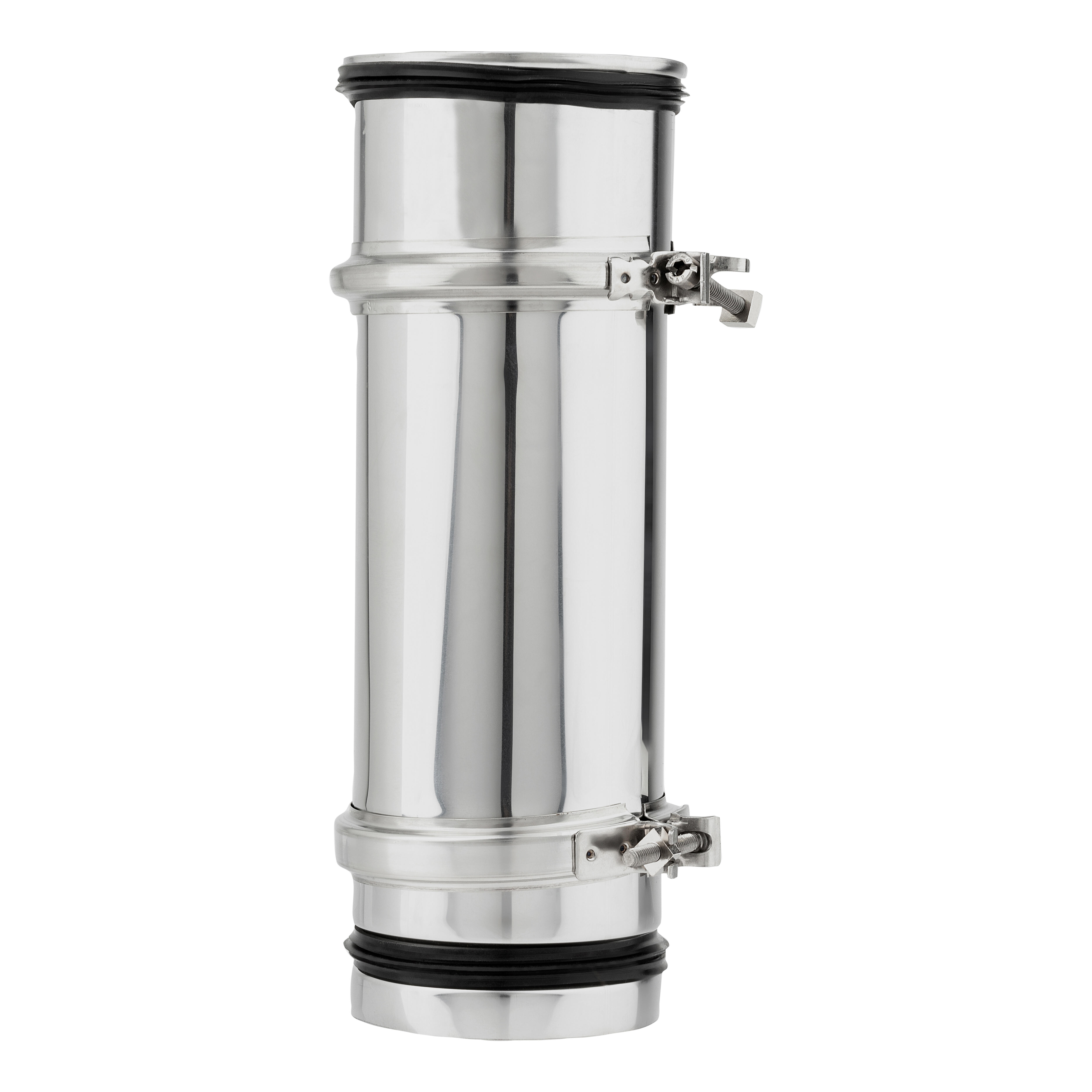 TUBO INOXIDABLE PARED SIMPLE 80MM 20-30CM CON JUNTA - 2