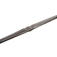 BARRA DE HIERRO DECORATIVA CON DOBLE DIBUJO ESPIGA Y FLOR 1000X14X14MM - 4