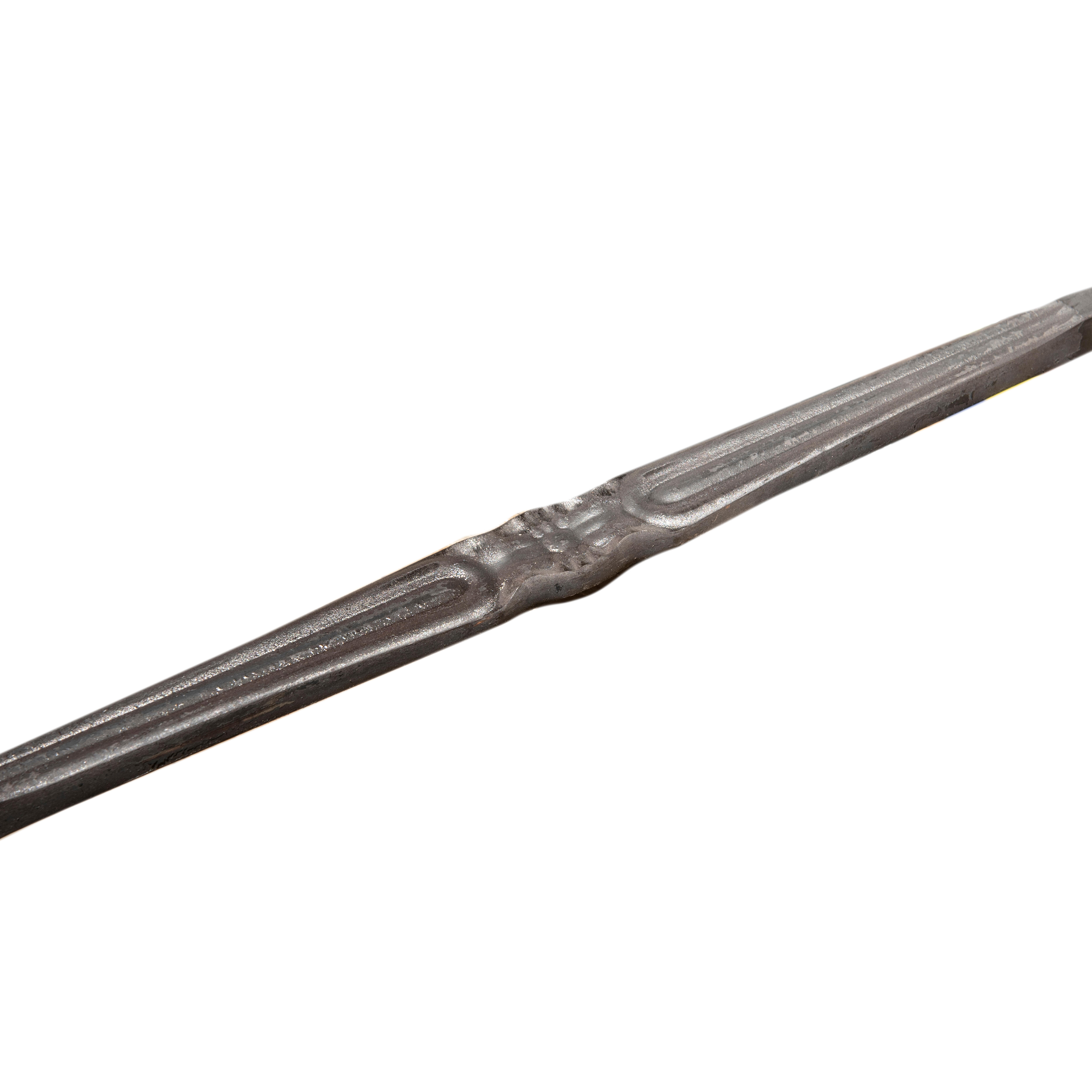 BARRA DE HIERRO DECORATIVA CON DOBLE DIBUJO ESPIGA Y FLOR 1000X14X14MM - 4