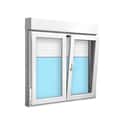 VENTANA PVC OSCILOBATIENTE CON PERSIANA BLANCA 140X138CM - 4