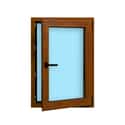 VENTANA PVC OSCILOBATIENTE ROBLE 70X100CM - 2